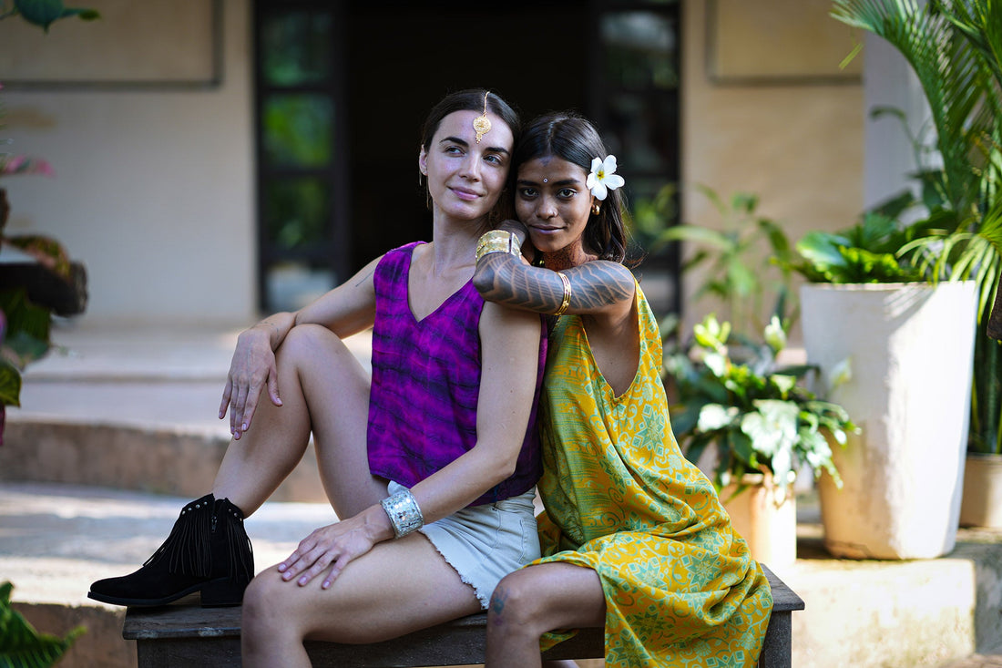 How vintage sarees are transformed into contemporary silk clothing