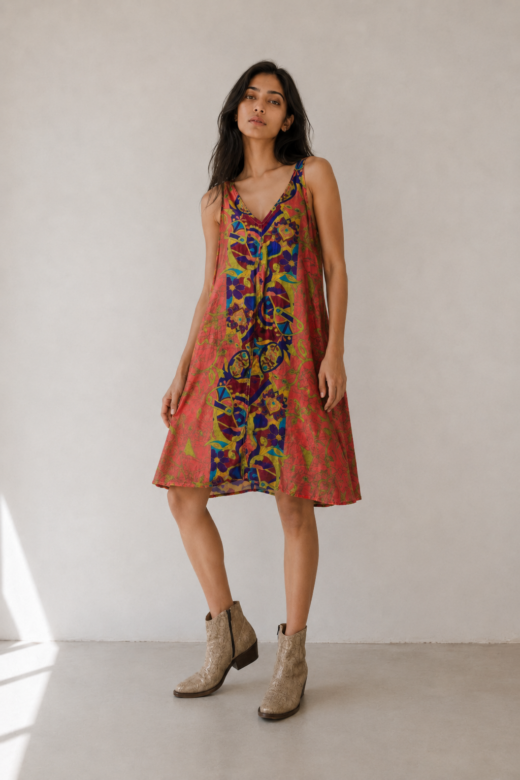 DELPHINE - SILK SHORT DRESS