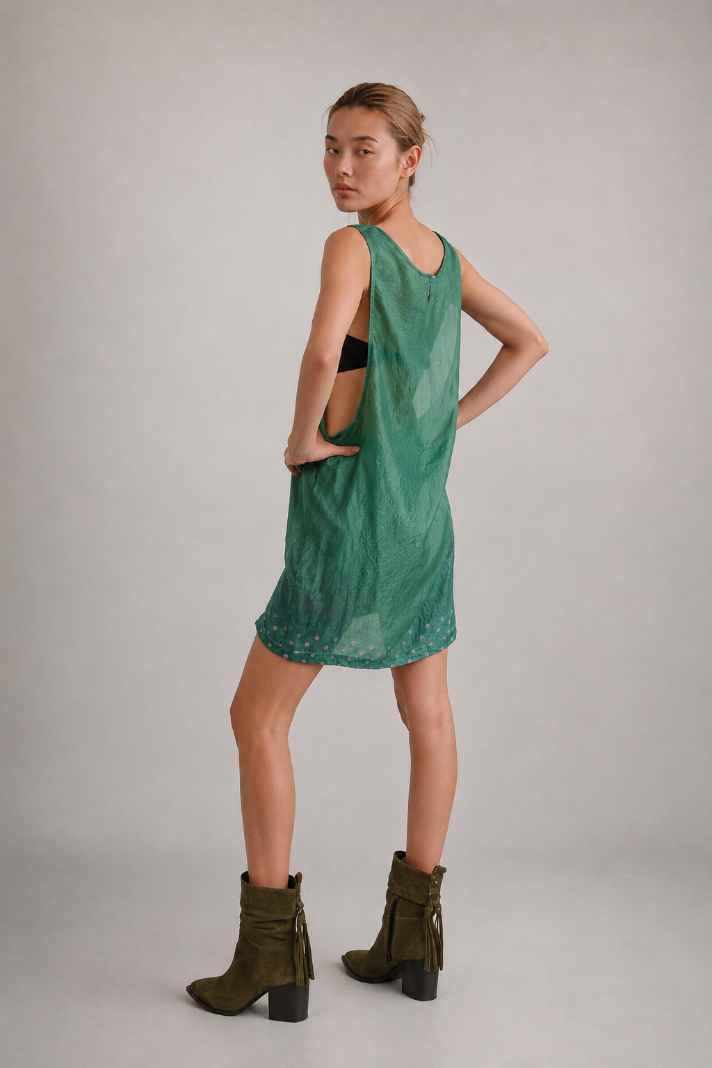LOLA - MINI-ROBE EN SOIE