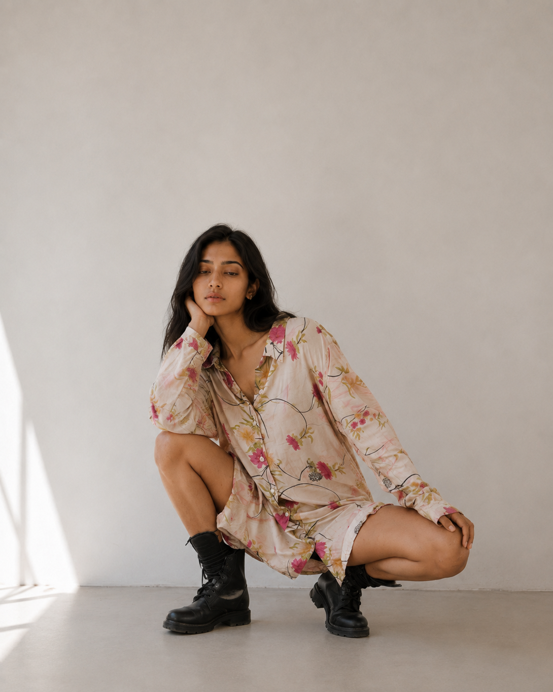 POI - ROBE CHEMISE EN SOIE