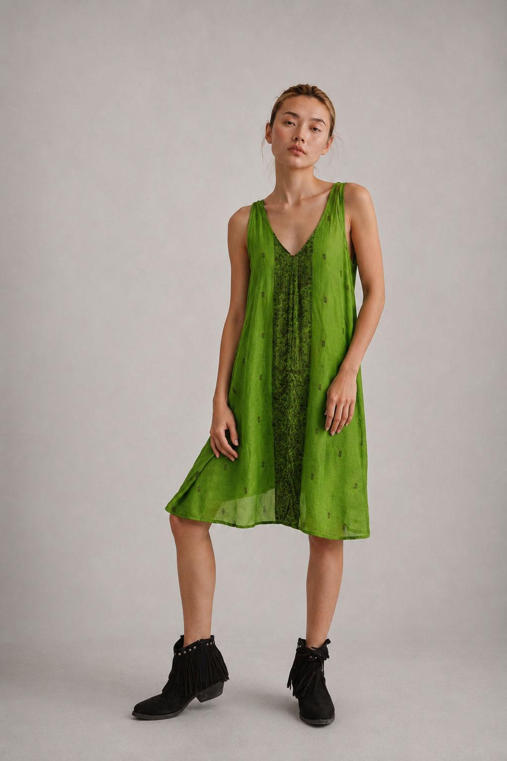 TORI - SILK SHORT DRESS
