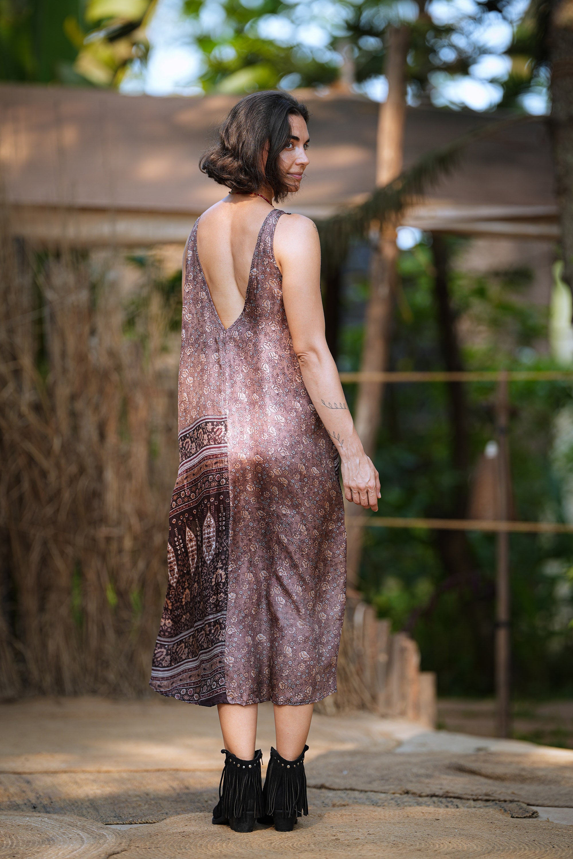 IRIS - SILK MAXI DRESS