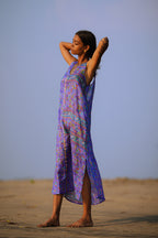 PURPLE - SILK MAXI DRESS