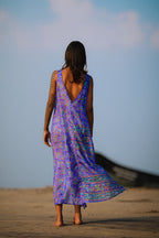 PURPLE - SILK MAXI DRESS