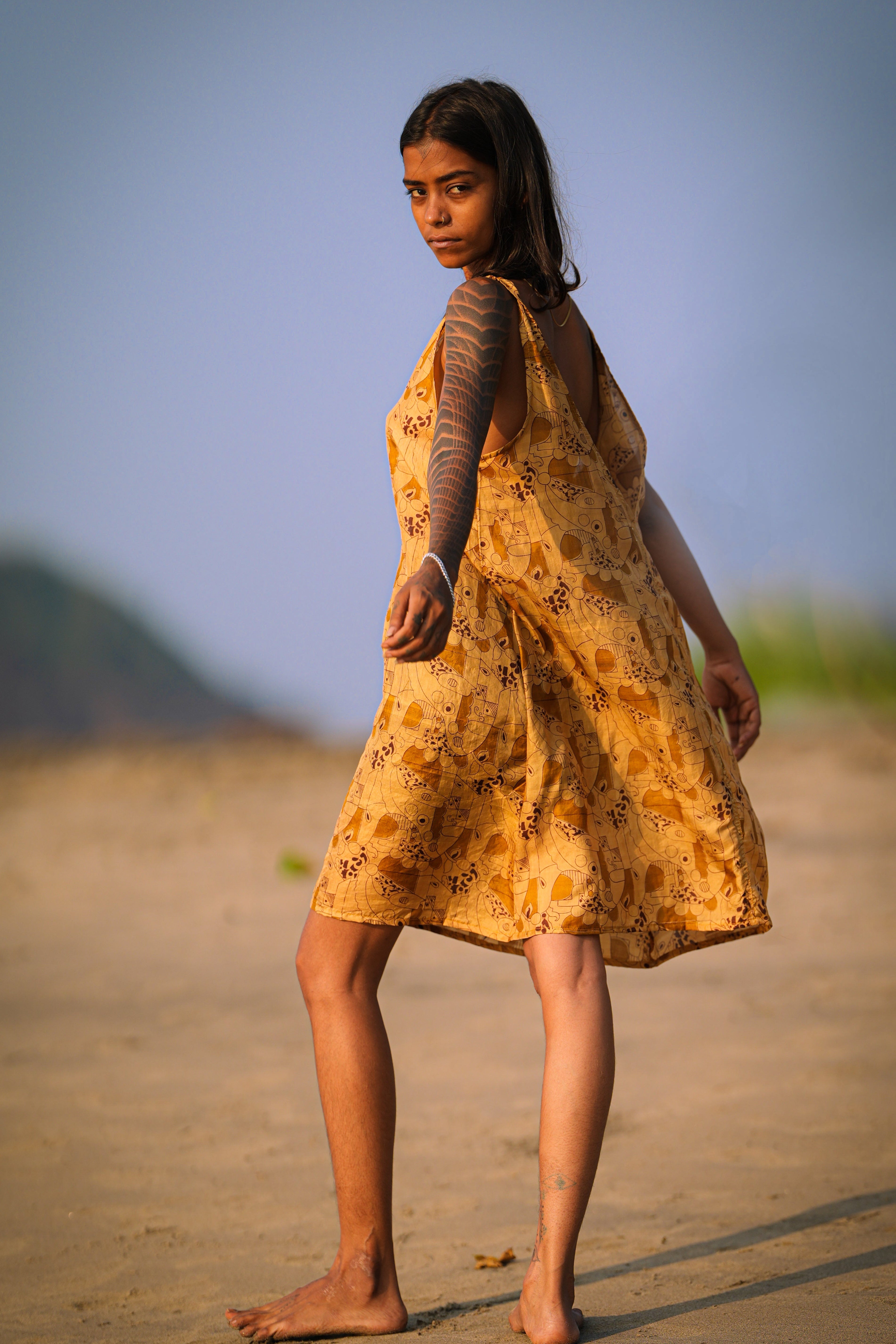 USHAS - SILK SHORT DRESS