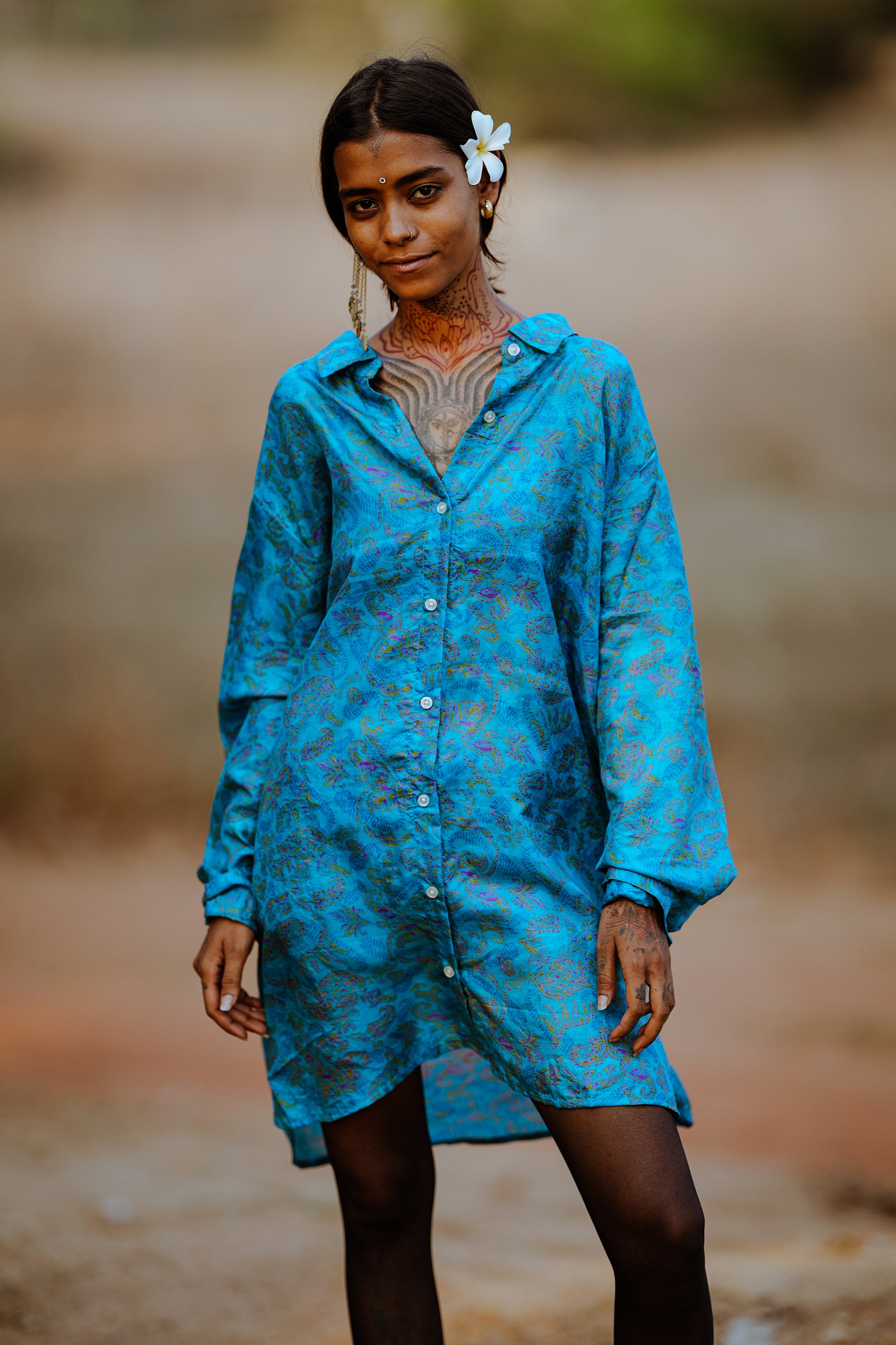 ZOYA - SILK SHIRT DRESS