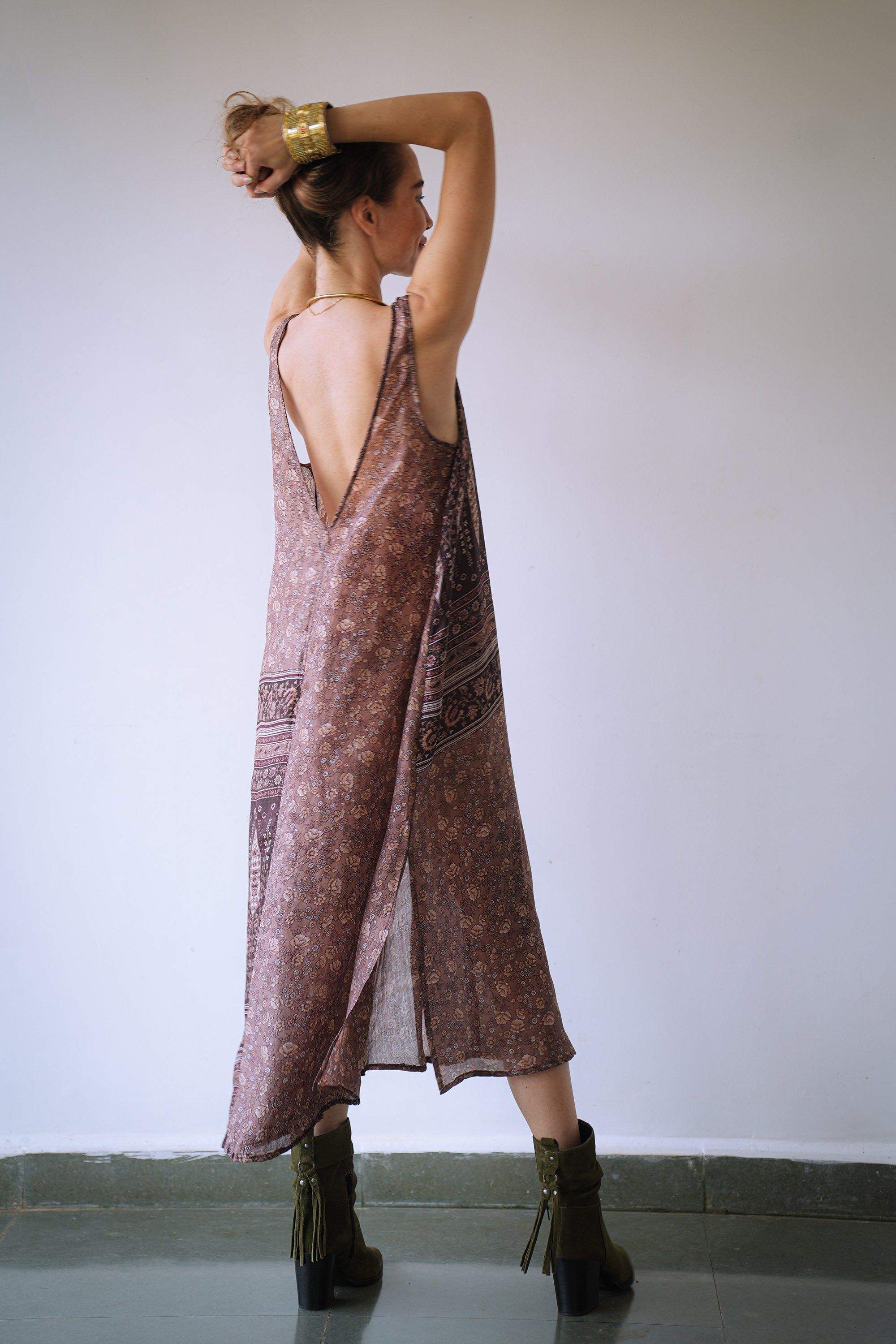 IRIS - SILK MAXI DRESS