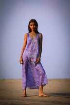 PURPLE - SILK MAXI DRESS